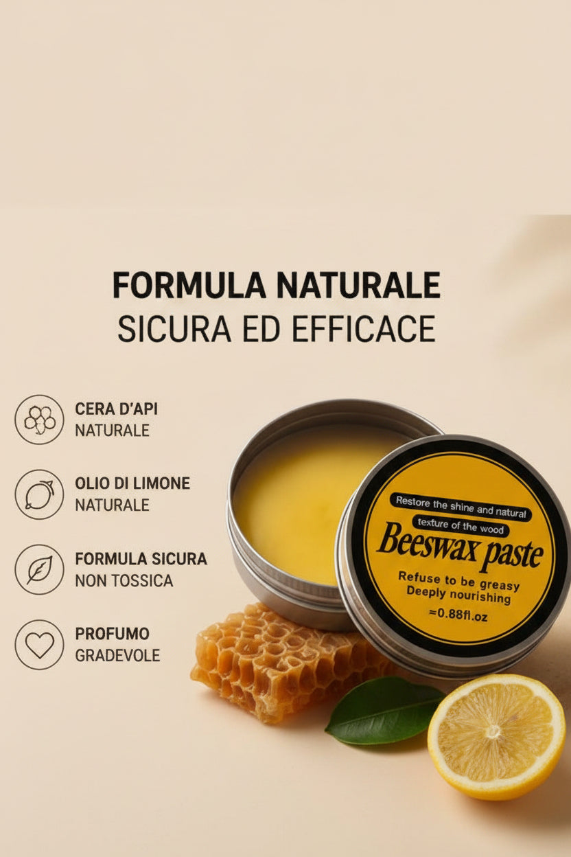Cera d'Api per Legno – Lucidante Naturale per Mobili e Superfici in Legno