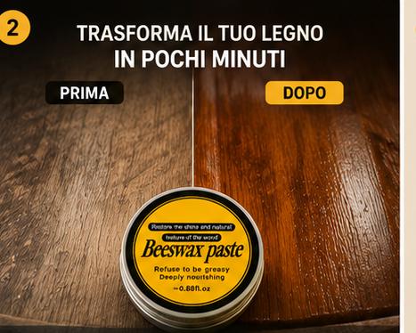 Cera d'Api per Legno – Lucidante Naturale per Mobili e Superfici in Legno